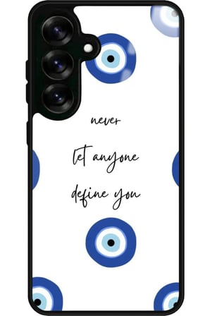 Samsung Galaxy S24 Fe Uyumlu Motivasyonlu Nazar Boncuğu Tasarımlı Parlak Silikon Kılıf