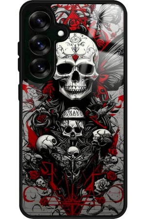 Samsung Galaxy S24 Fe Uyumlu Kurukafa Posteri Tasarımlı Parlak Silikon Kılıf