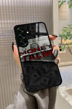Samsung Galaxy S24 Fe Uyumlu Money Tasarımlı Parlak Silikon Kılıf