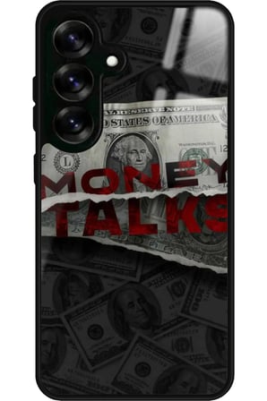 Samsung Galaxy S24 Fe Uyumlu Money Tasarımlı Parlak Silikon Kılıf