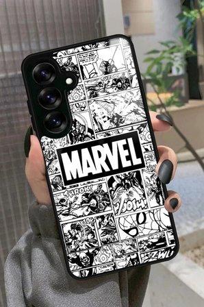 Samsung Galaxy S24 Fe Uyumlu Marvel Tasarımlı Parlak Silikon Kılıf