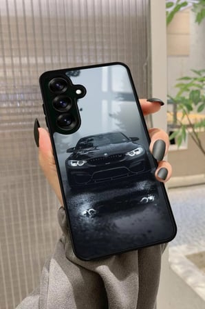 Samsung Galaxy S24 Fe Uyumlu Araba Tasarımlı Parlak Silikon Kılıf