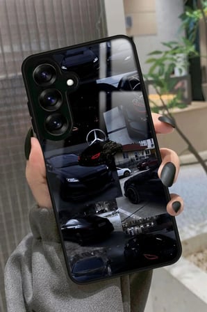 Samsung Galaxy S24 Fe Uyumlu Araba Tasarımlı Parlak Silikon Kılıf