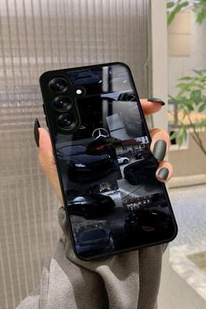 Samsung Galaxy S24 Fe Uyumlu Araba Tasarımlı Parlak Silikon Kılıf