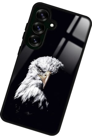 Samsung Galaxy S24 Fe Uyumlu Kartal Tasarımlı Parlak Silikon Kılıf
