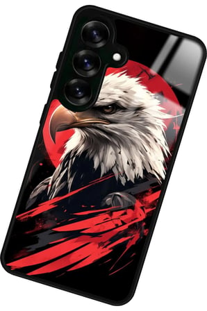 Samsung Galaxy S24 Fe Uyumlu Kartal Tasarımlı Parlak Silikon Kılıf