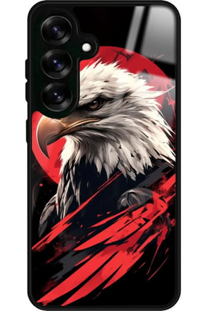 Samsung Galaxy S24 Fe Uyumlu Kartal Tasarımlı Parlak Silikon Kılıf