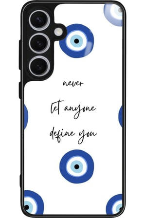 Samsung Galaxy S24 Uyumlu Motivasyonlu Nazar Boncuğu Tasarımlı Parlak Silikon Kılıf