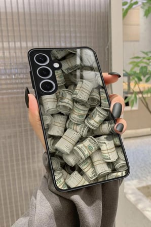 Samsung Galaxy S24 Uyumlu Money Tasarımlı Parlak Silikon Kılıf