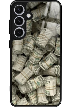 Samsung Galaxy S24 Uyumlu Money Tasarımlı Parlak Silikon Kılıf