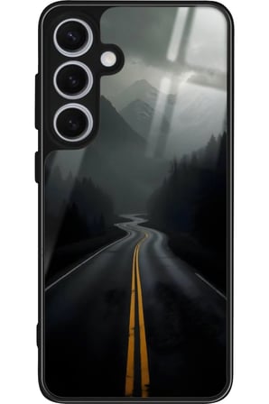 Samsung Galaxy S24 Uyumlu Yol Tasarımlı Parlak Silikon Kılıf
