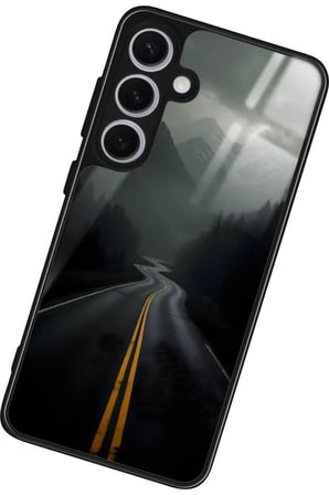 Samsung Galaxy S24 Uyumlu Yol Tasarımlı Parlak Silikon Kılıf