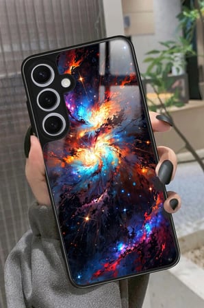 Samsung Galaxy S24 Uyumlu Soyut Sanat Tasarımlı Parlak Silikon Kılıf