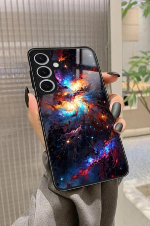 Samsung Galaxy S24 Uyumlu Soyut Sanat Tasarımlı Parlak Silikon Kılıf