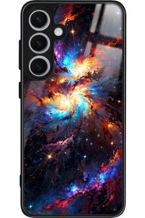 Samsung Galaxy S24 Uyumlu Soyut Sanat Tasarımlı Parlak Silikon Kılıf