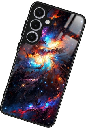 Samsung Galaxy S24 Uyumlu Soyut Sanat Tasarımlı Parlak Silikon Kılıf
