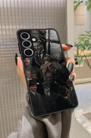 Samsung Galaxy S24 Uyumlu Atatürk Poster Tasarımlı Parlak Silikon Kılıf