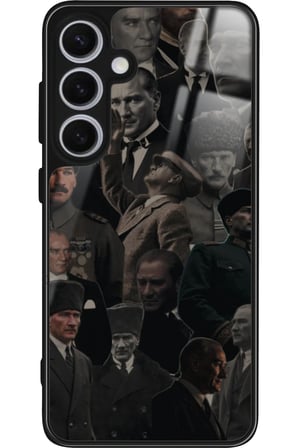 Samsung Galaxy S24 Uyumlu Atatürk Poster Tasarımlı Parlak Silikon Kılıf