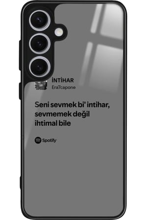 Samsung Galaxy S24 Uyumlu Şarkı Sözü Tasarımlı Parlak Silikon Kılıf