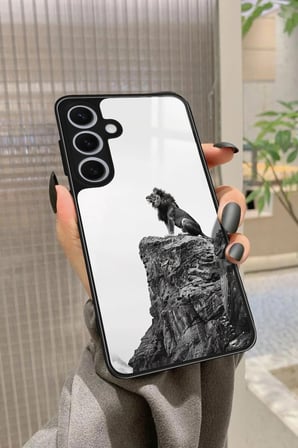 Samsung Galaxy S24 Uyumlu Aslan Tasarımlı Parlak Silikon Kılıf