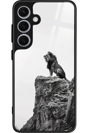 Samsung Galaxy S24 Uyumlu Aslan Tasarımlı Parlak Silikon Kılıf