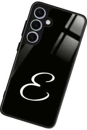 Samsung Galaxy S24 Uyumlu E Harfi Yazılı Parlak Silikon Kılıf
