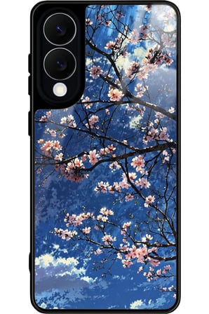 Samsung Galaxy S25 Edge Uyumlu Van Gogh Mavi Ağaç Tablo Tasarımlı Parlak Silikon Kılıf
