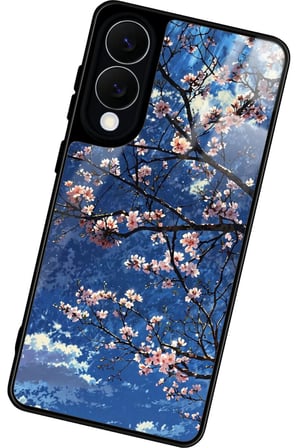 Samsung Galaxy S25 Edge Uyumlu Van Gogh Mavi Ağaç Tablo Tasarımlı Parlak Silikon Kılıf