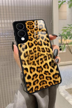 Samsung Galaxy S25 Edge Uyumlu Sarı Leopar Tasarımlı Parlak Silikon Kılıf