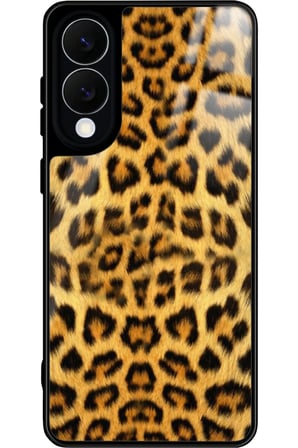 Samsung Galaxy S25 Edge Uyumlu Sarı Leopar Tasarımlı Parlak Silikon Kılıf