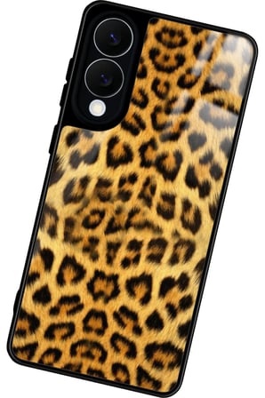 Samsung Galaxy S25 Edge Uyumlu Sarı Leopar Tasarımlı Parlak Silikon Kılıf