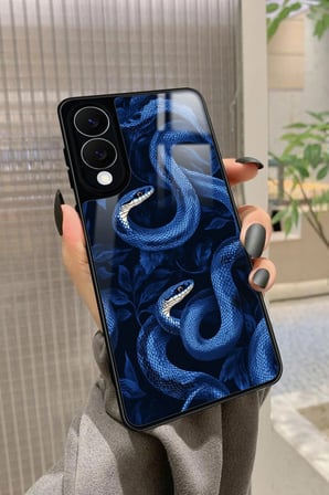 Samsung Galaxy S25 Edge Uyumlu Yılan Tasarımlı Parlak Silikon Kılıf