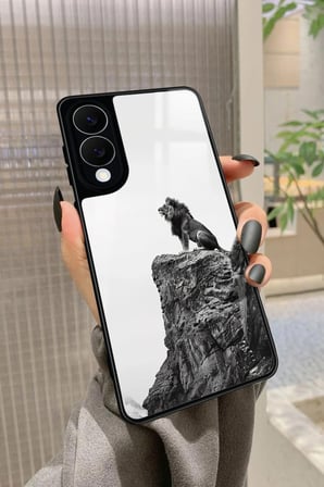 Samsung Galaxy S25 Edge Uyumlu Aslan Tasarımlı Parlak Silikon Kılıf