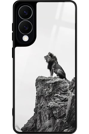 Samsung Galaxy S25 Edge Uyumlu Aslan Tasarımlı Parlak Silikon Kılıf