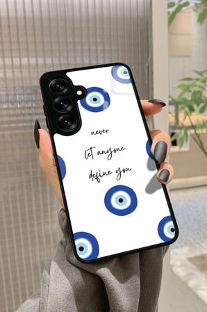 Samsung Galaxy S25 Plus Uyumlu Motivasyonlu Nazar Boncuğu Tasarımlı Parlak Silikon Kılıf
