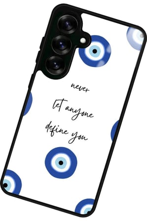 Samsung Galaxy S25 Plus Uyumlu Motivasyonlu Nazar Boncuğu Tasarımlı Parlak Silikon Kılıf