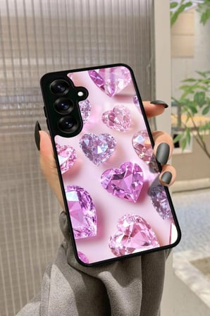 Samsung Galaxy S25 Plus Uyumlu Simli Taş Tasarımlı Parlak Silikon Kılıf