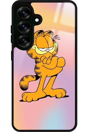 Samsung Galaxy S25 Plus Uyumlu Garfield Tasarımlı Parlak Silikon Kılıf