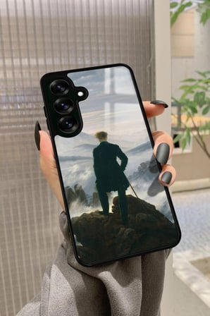 Samsung Galaxy S25 Plus Uyumlu Bulutların Üzerinde Yolculuk Tasarımlı Parlak Silikon Kılıf