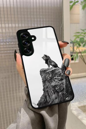 Samsung Galaxy S25 Plus Uyumlu Aslan Tasarımlı Parlak Silikon Kılıf