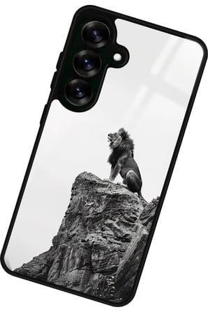 Samsung Galaxy S25 Plus Uyumlu Aslan Tasarımlı Parlak Silikon Kılıf
