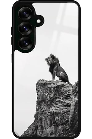Samsung Galaxy S25 Plus Uyumlu Aslan Tasarımlı Parlak Silikon Kılıf