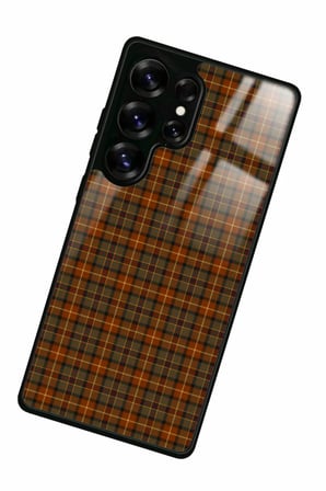 Samsung Galaxy S25 Ultra Uyumlu Kırmızı Kare Tasarımlı Parlak Silikon Kılıf
