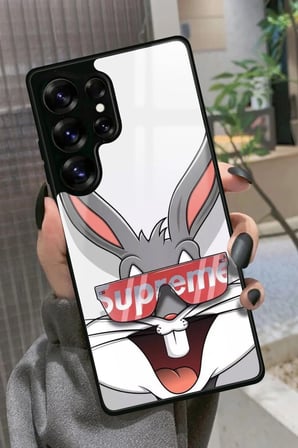 Samsung Galaxy S25 Ultra Uyumlu Bugs Bunny Tasarımlı Parlak Silikon Kılıf