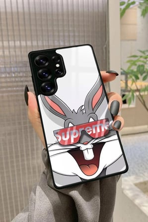 Samsung Galaxy S25 Ultra Uyumlu Bugs Bunny Tasarımlı Parlak Silikon Kılıf