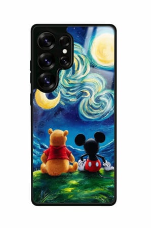 Samsung Galaxy S25 Ultra Uyumlu Mıckey Donald Tasarımlı Parlak Silikon Kılıf