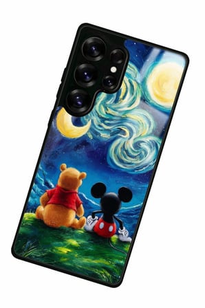Samsung Galaxy S25 Ultra Uyumlu Mıckey Donald Tasarımlı Parlak Silikon Kılıf