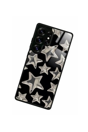 Samsung Galaxy S25 Ultra Uyumlu Yıldız Tasarımlı Parlak Silikon Kılıf