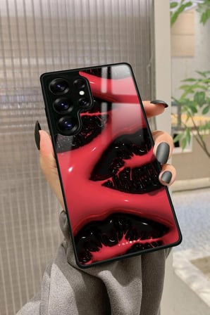 Samsung Galaxy S25 Ultra Uyumlu Dudak Tasarımlı Parlak Silikon Kılıf