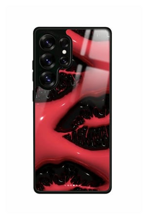 Samsung Galaxy S25 Ultra Uyumlu Dudak Tasarımlı Parlak Silikon Kılıf